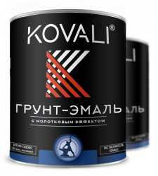 Краска KOVALI молотковая черная 2,4 кг